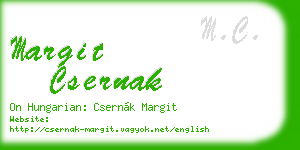 margit csernak business card
